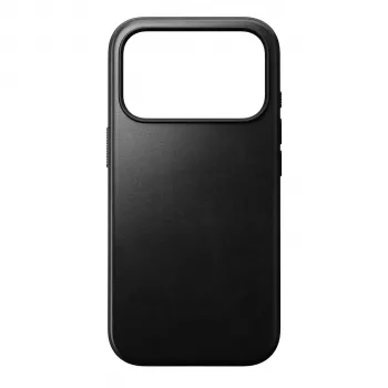 NOMAD Modern Leather Case für iPhone 17 Pro - Schwarzes Horween-Leder mit MagSafe