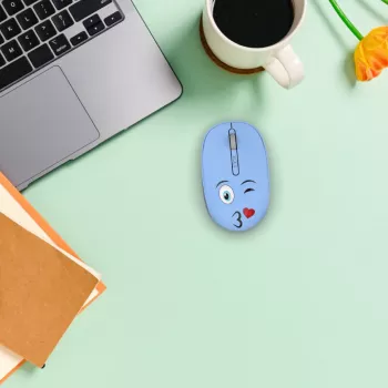 INCA Wireless Mouse 1200DPI/3 Buttons/2.4GHz USB-A Weeny Emoji Blue (IWM-245RM)