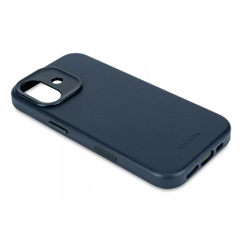 Decoded Leather Backcover für iPhone 17 mit MagSafe - Navy Shadow