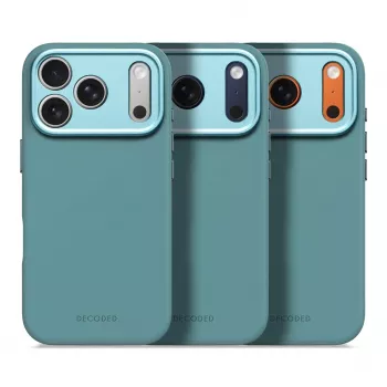 Decoded AntiMicrobial Silicone Back Cover für iPhone 17 Pro mit MagSafe - Retro Blue