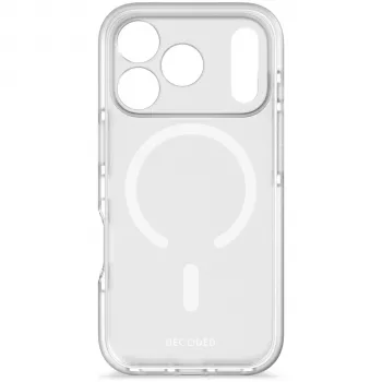 Decoded DropTec Transparente Rückseitenabdeckung für iPhone 17 Pro, Mattweiß, MagSafe-kompatibel