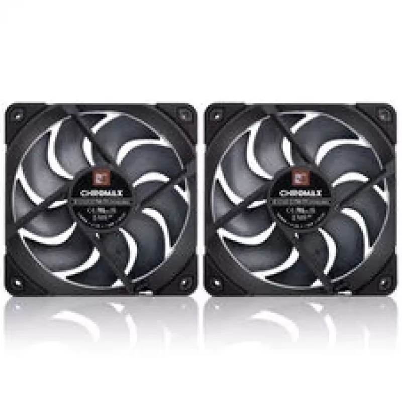 Noctua NF-A12x25 G2 PWM Sx2-PP chromax.black 120 mm Gehäuselüfter (2er-Pack, Schwarz)