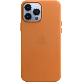 Apple Leder Case mit MagSafe für iPhone 13 Pro Max (6,7 Zoll) - Golden Brown (MM1L3ZM/A)