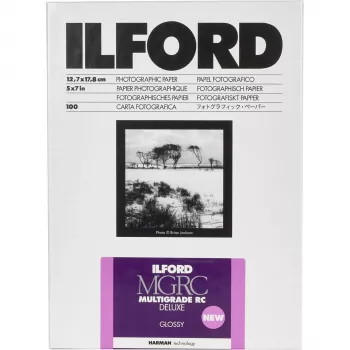 ILFORD MG RC Deluxe 1M Glossy 13x18 cm Schwarz-Weiß-Fotopapier, 100 Blatt