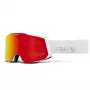 100% Snowcraft Goggle White HiPER Red Mirror