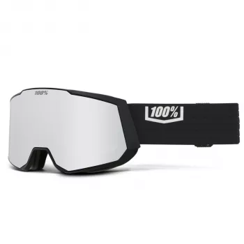 100% Snowcraft XL Black HiPER Silver Mirror Ski Goggles