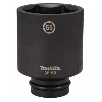 Makita Schlag-Steckschlüsseleinsatz 1 inch Antrieb 65 mm 6-Punkt Cr-Mo Schwarz Phosphatiert E-24810