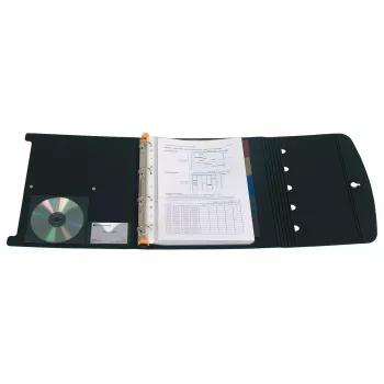 Exacompta 56034E A4 Ringbuch Schwarz 30 mm Rücken 2 Ringe 1 Stück