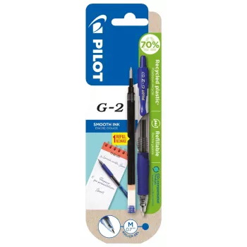 PILOT PEN G2-7 Gel Rollerball Pen 0.7mm Blau + Nachfüllung
