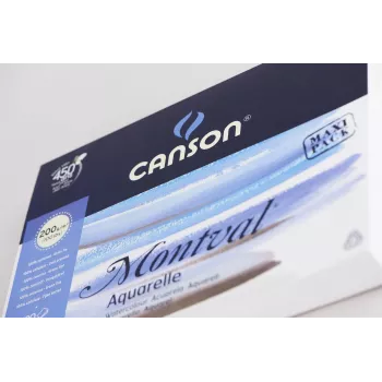 Canson Montval Watercolor Block 24 x 32 cm, 300 gsm, Cold Press, 12 Sheets