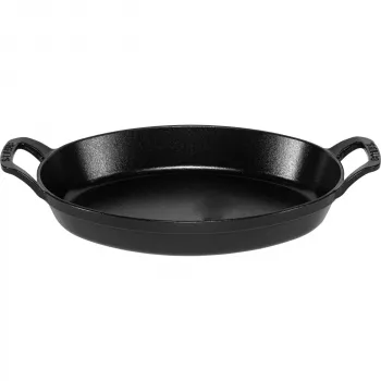 Staub Ovaler Gusseisen-Topf 28 cm Schwarz