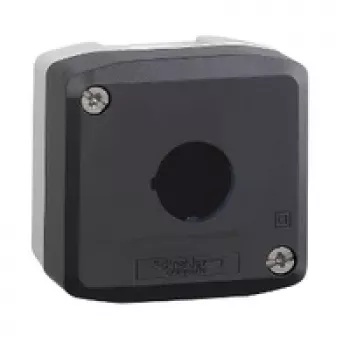Schneider Electric Harmony XALD01 Leergehäuse für Befehlsgeräte, grau, Polycarbonat, IP69K