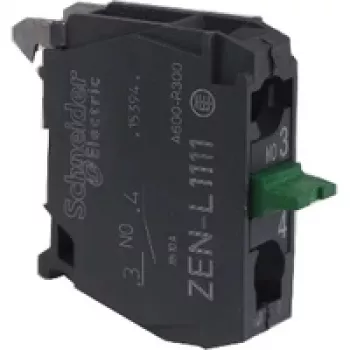 Schneider Electric ZENL1111 Harmony XALD/XALK Leergehäuse für Befehlsgeräte, 1 Ausschnitt, Polycarbonat, Lichtgrau/Gelb, IP66/IP67/IP69/IP69K