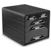 CEP Office Solution Smoove Schreibtisch-Schubladenbox DIN A4 Schwarz 5 Schubladen