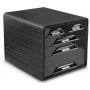 CEP Office Solution Smoove Schreibtisch-Schubladenbox DIN A4 Schwarz 5 Schubladen