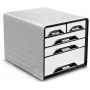 CEP Office Solution Smoove Schubladenbox Schwarz/Weiß DIN A4 mit 5 Schubladen