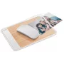 CEP Office Solution Ergo Mouse Pad mit Handgelenkauflage, Weiß/Buche, 250 x 200 x 20 mm