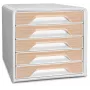 CEP Office Solution Smoove Silva Schubladenbox 5 Schubladen Weiß/Buche Polystyrol patentiert