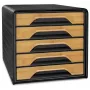 CEP Office Solution Smoove Silva Schubladenbox 5 Schubladen Schwarz/Bambus