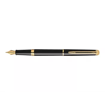 WATERMAN Hemisphere Essential Füllfederhalter - Feine Feder - Gebürsteter Edelstahl