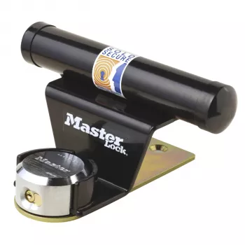 Master Lock Garagentor-Riegel Schloss 1488EURDAT Schwarz gehärteter Stahl