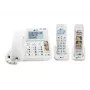 Geemarc Pack SENIOR 295 Schnurgebundenes und schnurloses Seniorentelefon mit Anrufbeantworter, Fototasten, schnurlosem Mobilteil mit beleuchtetem Display, Weiß