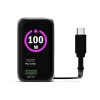 PORT Designs Wall Charger Type C PD 100W GaN OLED PD 3.0 Retractable Type C Cable - EU