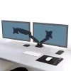 PORT Designs PORT Connect Verstellbare Doppel-Monitorhalterung - für 2 Bildschirme bis 32 inch - Tischklemme/Durchführung - Schwarz