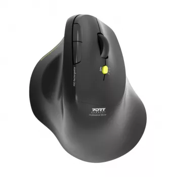 PORT Designs ERGO 2.4 GHz Wireless Bluetooth Rechargeable Mouse - 1600 DPI