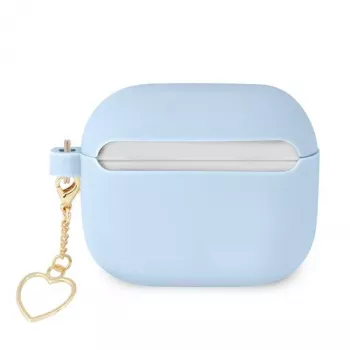 Guess GUA3LSCHSB Silikon-Charm Heart Collection Hülle für AirPods 3, Blau