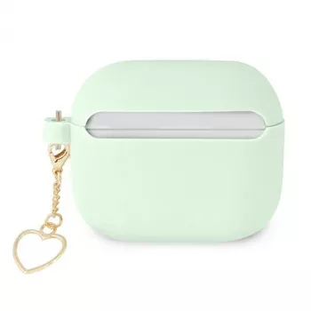 Guess GUA3LSCHSN AirPods 3 Hülle grün Silikon Charm Heart Collection