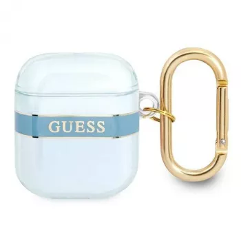 Guess GUA2HHTSB AirPods 1/2 Hülle Blue Strap Collection