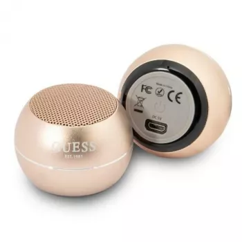 Guess GUWSALGEDSpeaker Mini Tragbarer Bluetooth-Lautsprecher Gold