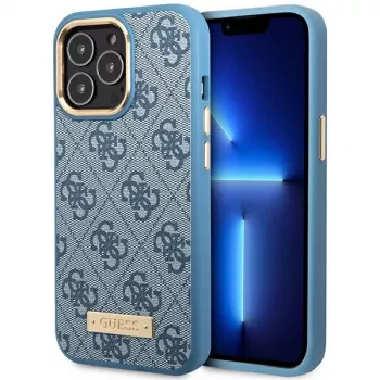 Guess GUHMP14LU4GPRB iPhone 14 Pro 6.1 Blau Hartschale 4G Logo Plate MagSafe