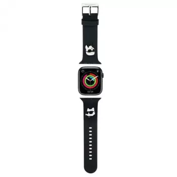 Karl Lagerfeld 3D Rubber Karl & Choupette Heads NFT Apple Watch Armband 38/40/41mm Schwarz