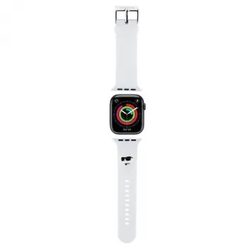 Karl Lagerfeld 3D Rubber Choupette Head Apple Watch Armband 42/44/45/49mm Weiß