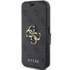 Guess GUBKP15L4GMGGR iPhone 15 Pro 6.1 inch Graues Book Case 4G Metal Logo