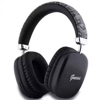 Guess Gcube Metallic Script Logo On-Ear Bluetooth Kopfhörer Schwarz