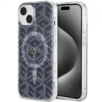 Guess GUHMP15MHGCUSTGK GCube MagSafe Hard Case für iPhone 15 Plus / 14 Plus 6,7 inch Schwarz