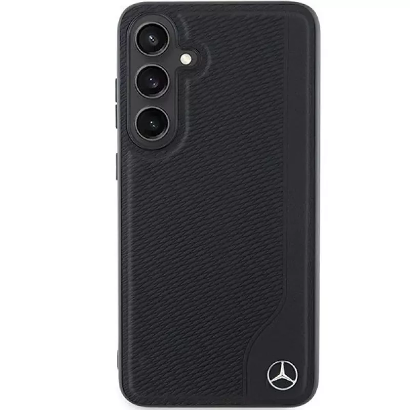 Mercedes-Benz MEHMS24S23RBGVK S24 S921 Black Hardcase Leather Debossed Line MagSafe für Samsung Galaxy S24