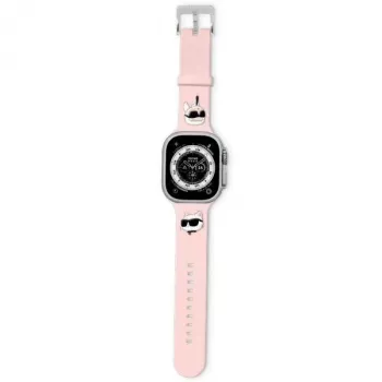 Karl Lagerfeld 3D Rubber Karl & Choupette Heads Apple Watch Armband 38/40/41mm Pink