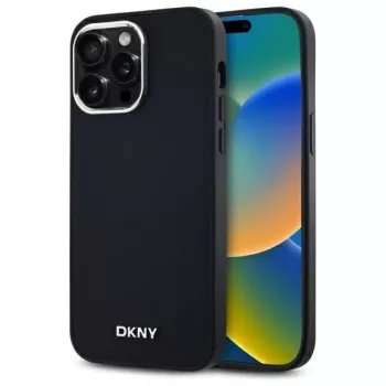 DKNY DKHMP14XPSCMCLK Hard Case für iPhone 14 Pro Max 6,7 inch Schwarz Plain Logo MagSafe