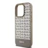 DKNY DKHMP15XPSOSPW Hardcase Leder mit Printmuster und Metall-Logo MagSafe für iPhone 15 Pro Max 6,7 inch Braun