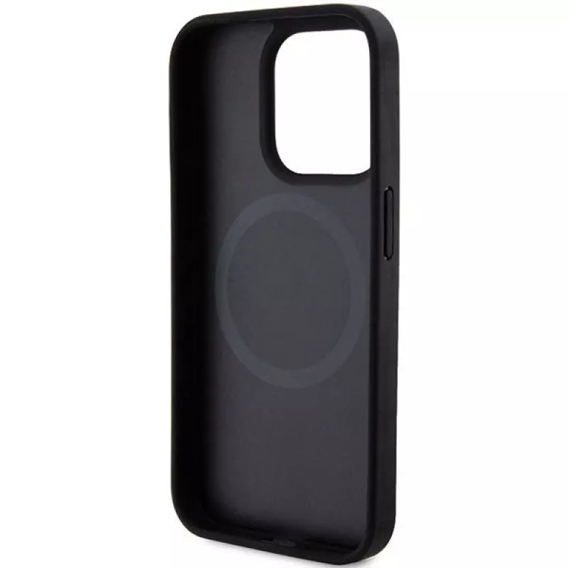 DKNY DKHMP15XPSOSPK Hardcase Leder mit Printmuster und Metall-Logo MagSafe für iPhone 15 Pro Max 6.7 Schwarz