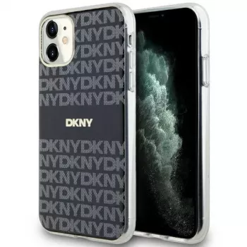 DKNY DKHMN61HRHSEK Hard Case für Apple iPhone 11 / iPhone XR 6,1 inch Schwarz IML Mono & Stripe MagSafe