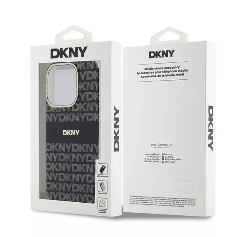 DKNY DKHMP14XHRHSEK Hardcase IML Mono & Stripe MagSafe für iPhone 14 Pro Max 6,7 Zoll Schwarz