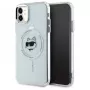 Karl Lagerfeld KLHMN61HLSCHH iPhone 11 / Xr 6.1 Weiß Hardcase IML Metal Choupette Head MagSafe