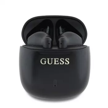 Guess GUTWSJ14ESGKTWS True Wireless Bluetooth 5.3 In-Ear-Kopfhörer mit Ladecase, Schwarz, Classic Logo Print