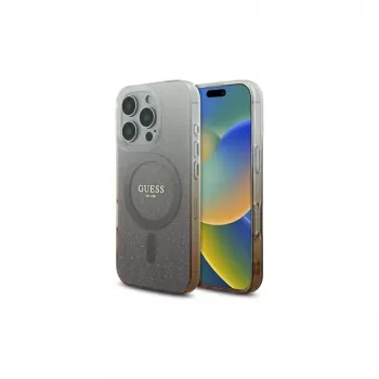 Guess IML Glitter Gradient MagSafe Case für Apple iPhone 16 Pro (Braun)
