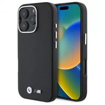 BMW M Smooth Full Wrapped Metal Hard Case für Apple iPhone 16 Pro - Schwarz